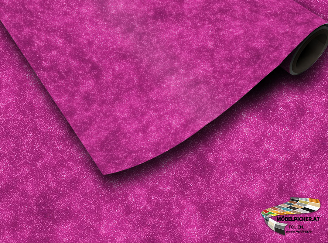 Glitterfolie Glitzer Pink - Möbelfolie, Klebefolie, Dekorfolie, Küchenfolie, Architekturfolie, Möbelbaufolie